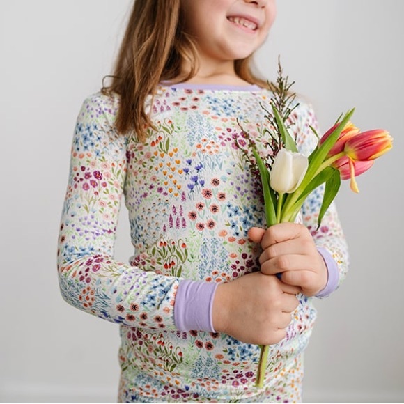Little Sleepies Other - 💐 RETIRED Little Sleepies Flower Fields two piece set - size 5/6